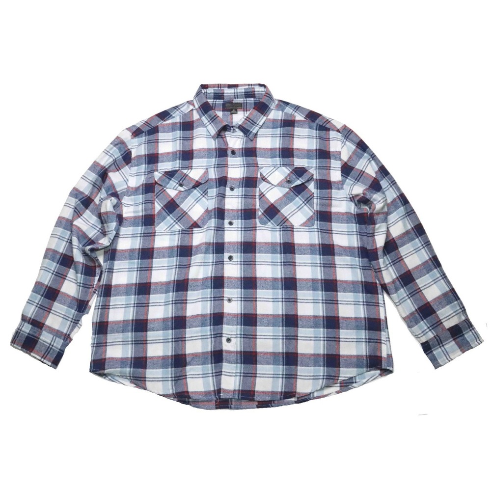 Steve's Jeans Multicolor Plaid Button Front Soft Flannel‎ Shirt Mens Size 4X Big